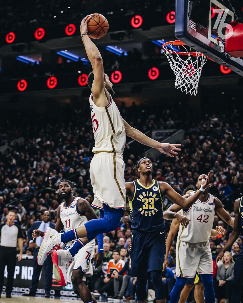 步行者血洗76人,西蒙斯打破历史纪录 步行者血洗76人,西蒙斯打破历史纪录